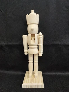 क्रिसमस लकड़ी का अधूरा नटक्रैकर DIY अनपेंटेड नटक्रैकर वॉलनट सोल्जर